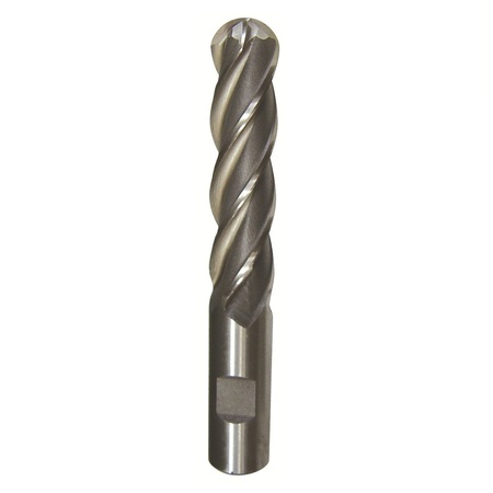 DRILL AMERICA 3/8"x3/8" HSS 4 Flute Single End Ball End Mill DWCF1112